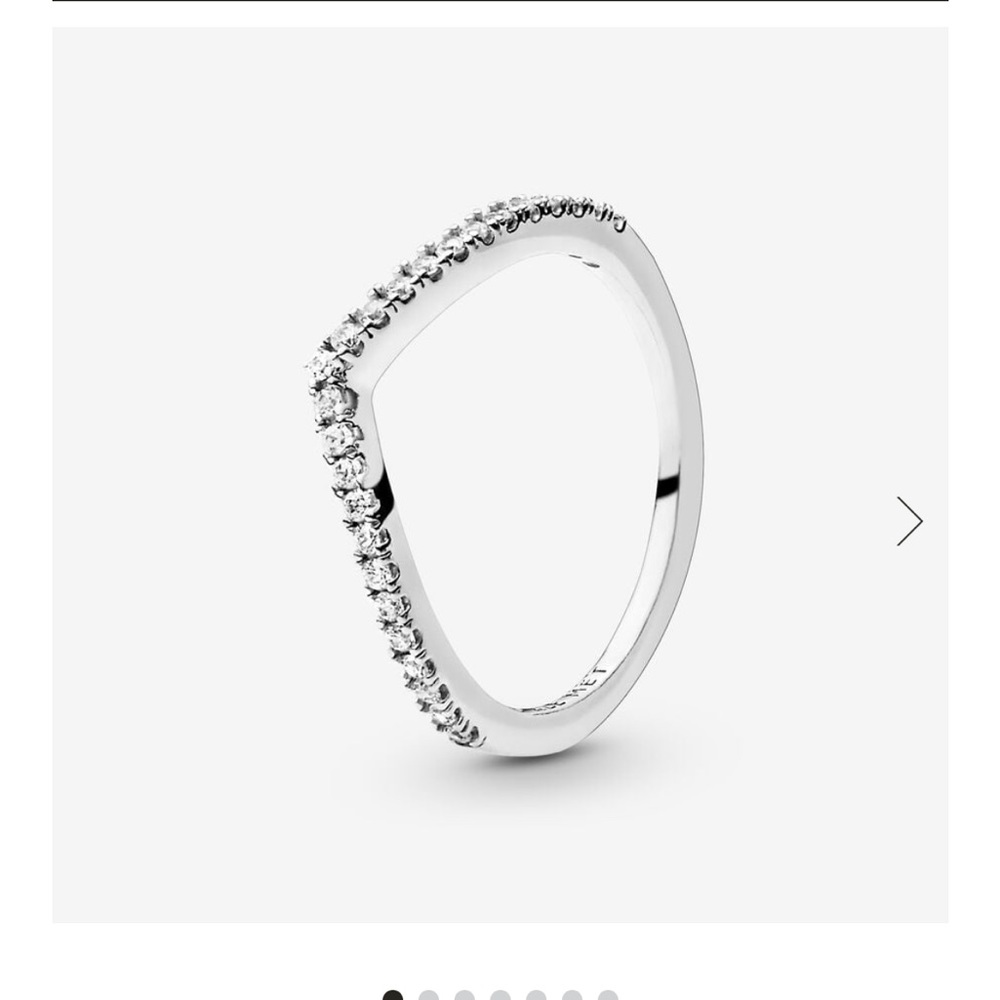 Pandora Sparkling Wishbone Ring